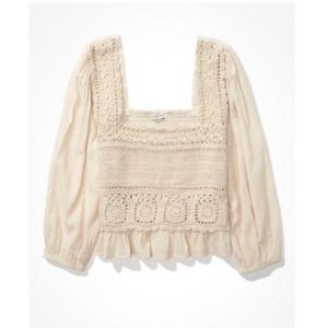 AE Cropped Crochet Top